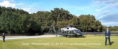 Marine One guarded by Secret Service